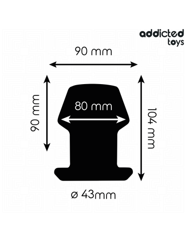 ADDICTED TOYS - PLUG ANAL HUECO EXTREM SILICONA TALLA L 10,4 CM 