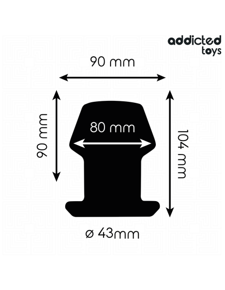 ADDICTED TOYS - PLUG ANAL HUECO EXTREM SILICONA TALLA L 10,4 CM 