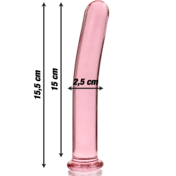 NEBULA SERIES BY IBIZA - MODELO 9 DILDO CRISTAL ROSA 15.5 CM -O- 2.5 CM 2