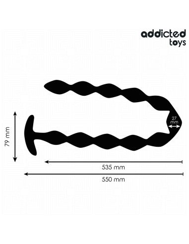 ADDICTED TOYS - ROSARIO ANAL 27 CM EXTRA LARGO SILICONA 