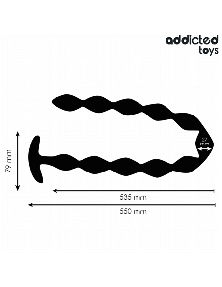 ADDICTED TOYS - ROSARIO ANAL 27 CM EXTRA LARGO SILICONA 