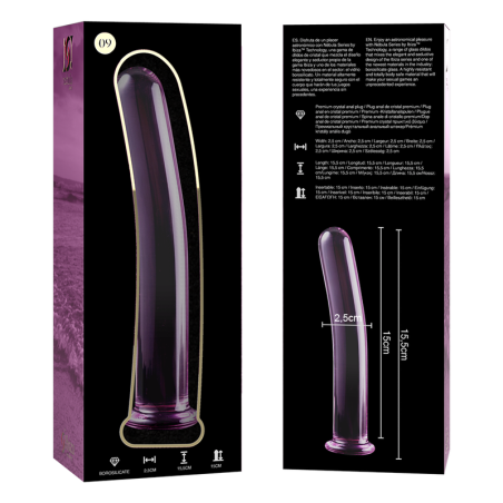 NEBULA SERIES BY IBIZA - MODELO 9 DILDO CRISTAL ROSA 15.5 CM -O- 2.5 CM NEBULA SERIES BY IBIZA