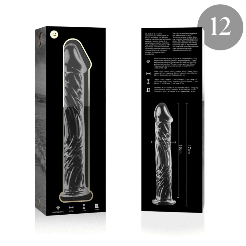 NEBULA SERIES BY IBIZA - MODELO 12 DILDO CRISTAL TRANSPARENTE 17 CM -O- 3.5 CM 