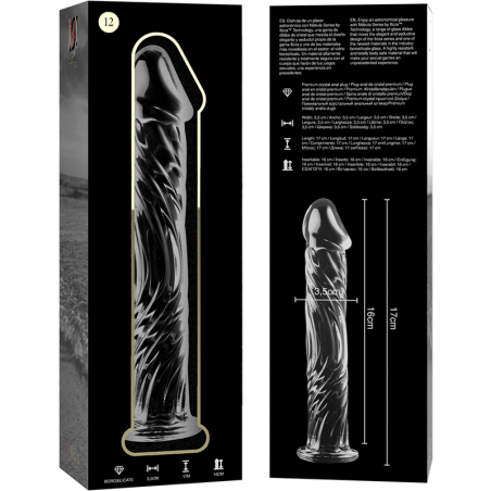 NEBULA SERIES BY IBIZA - MODELO 12 DILDO CRISTAL TRANSPARENTE 17 CM -O- 3.5 CM NEBULA SERIES BY IBIZA