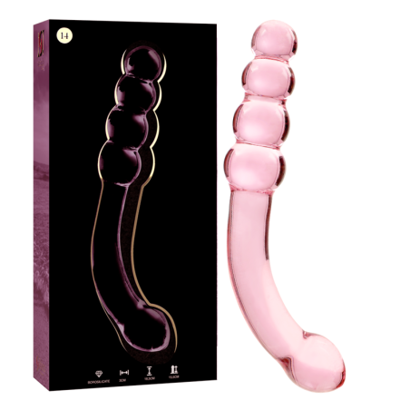 NEBULA SERIES BY IBIZA - MODELO 14 DILDO CRISTAL ROSA 18.5 CM -O- 3 CM NEBULA SERIES BY IBIZA