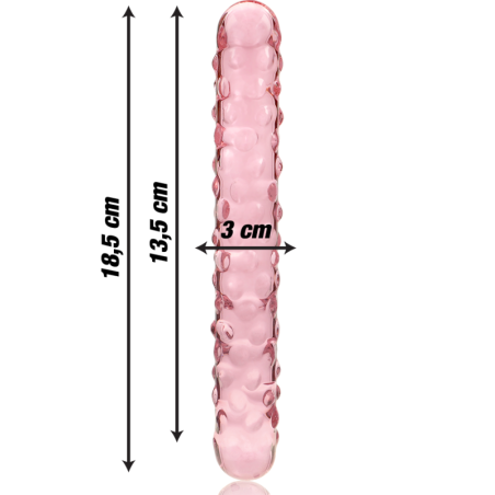 NEBULA SERIES BY IBIZA - MODELO 15 DILDO CRISTAL ROSA 18.5 CM -O- 3 CM NEBULA SERIES BY IBIZA