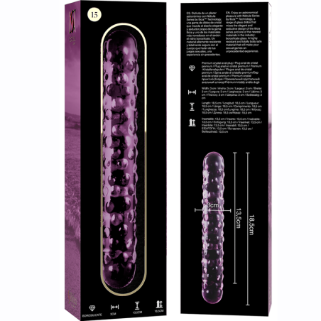 NEBULA SERIES BY IBIZA - MODELO 15 DILDO CRISTAL ROSA 18.5 CM -O- 3 CM NEBULA SERIES BY IBIZA