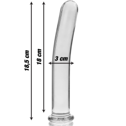 NEBULA SERIES BY IBIZA - MODELO 17 DILDO CRISTAL TRANSPARENTE 18.5 CM -O- 3 CM 2