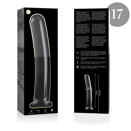 NEBULA SERIES BY IBIZA - MODELO 17 DILDO CRISTAL TRANSPARENTE 18.5 CM -O- 3 CM NEBULA SERIES BY IBIZA