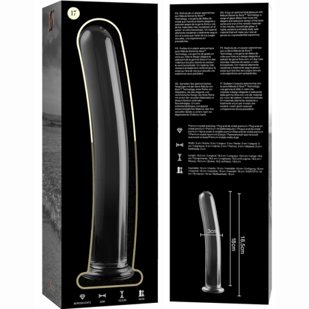 NEBULA SERIES BY IBIZA - MODELO 17 DILDO CRISTAL TRANSPARENTE 18.5 CM -O- 3 CM NEBULA SERIES BY IBIZA