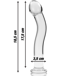 NEBULA SERIES BY IBIZA - MODELO 18 DILDO CRISTAL TRANSPARENTE 18.5 CM -O- 3.5 CM 2