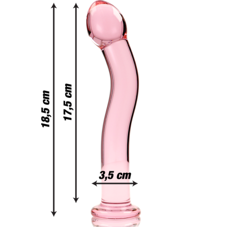 NEBULA SERIES BY IBIZA - MODELO 18 DILDO CRISTAL ROSA 18.5 CM -O- 3.5 CM NEBULA SERIES BY IBIZA