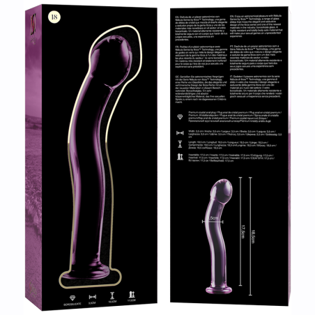 NEBULA SERIES BY IBIZA - MODELO 18 DILDO CRISTAL ROSA 18.5 CM -O- 3.5 CM NEBULA SERIES BY IBIZA