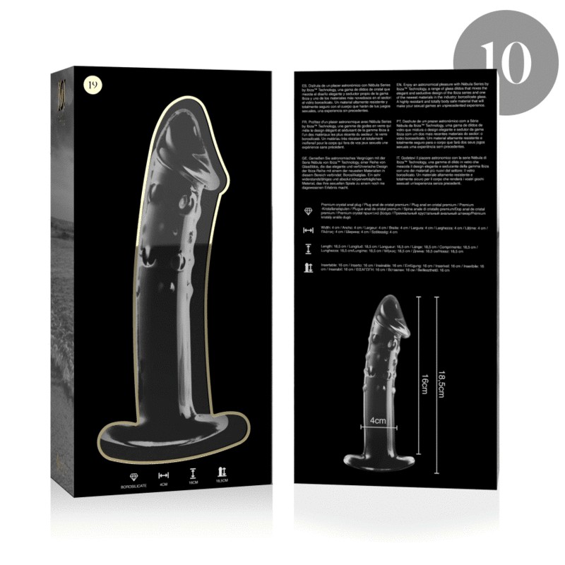 NEBULA SERIES BY IBIZA - MODELO 19 DILDO CRISTAL TRANSPARENTE 18.5 CM -O- 4 CM 