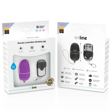 Huevo Vibrador Control Remoto M Lila - 10 Modos | Online