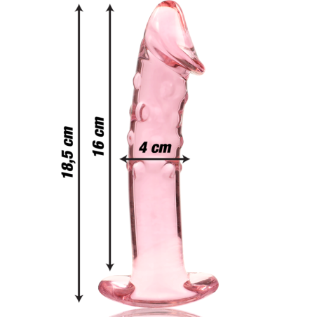 NEBULA SERIES BY IBIZA - MODELO 19 DILDO CRISTAL ROSA 18.5 CM -O- 4 CM NEBULA SERIES BY IBIZA