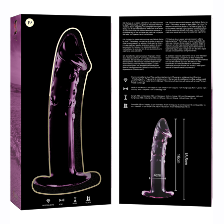NEBULA SERIES BY IBIZA - MODELO 19 DILDO CRISTAL ROSA 18.5 CM -O- 4 CM NEBULA SERIES BY IBIZA