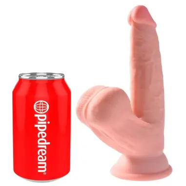 KING COCK - PLUS 3D DILDO SWINGING BALLS 12.7 CM