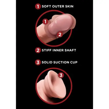 Plus 3D Dildo Swinging Balls 12.7 cm | King Cock