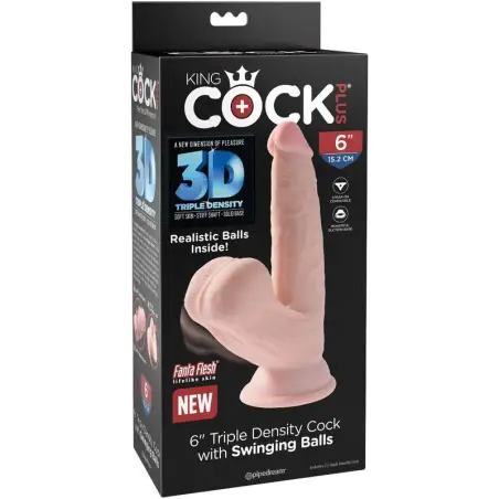 Plus 3D Dildo Swinging Balls 12.7 cm | King Cock