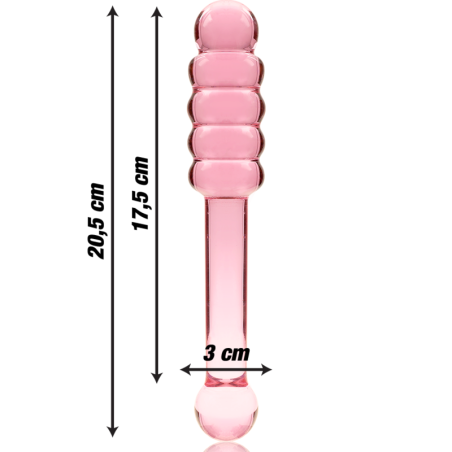 NEBULA SERIES BY IBIZA - MODELO 20 DILDO CRISTAL ROSA 20.5 CM -O- 3 CM NEBULA SERIES BY IBIZA