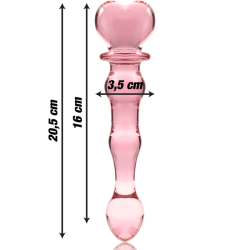 NEBULA SERIES BY IBIZA - MODELO 21 DILDO CRISTAL ROSA 20.5 CM -O- 3.5 CM 2