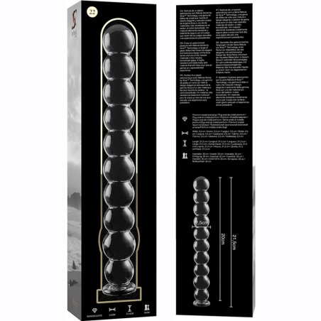NEBULA SERIES BY IBIZA - MODELO 22 DILDO CRISTAL TRANSPARENTE 21.5 CM -O- 2.5 CM NEBULA SERIES BY IBIZA