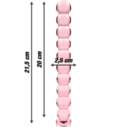 NEBULA SERIES BY IBIZA - MODELO 22 DILDO CRISTAL ROSA 21.5 CM -O- 2.5 CM 2