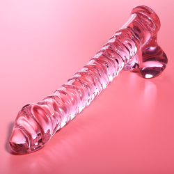 NEBULA SERIES BY IBIZA - MODELO 23 DILDO CRISTAL ROSA 21.5 CM -O- 4 CM NEBULA SERIES BY IBIZA 2