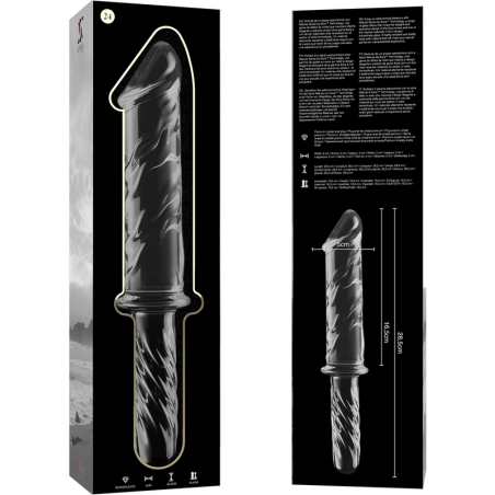 NEBULA SERIES BY IBIZA - MODELO 24 DILDO CRISTAL TRANSPARENTE 28.5 CM -O- 5 CM NEBULA SERIES BY IBIZA