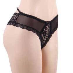QUEEN LINGERIE - PANTIES DE ENCAJE FLORAL S/M QUEEN LINGERIE