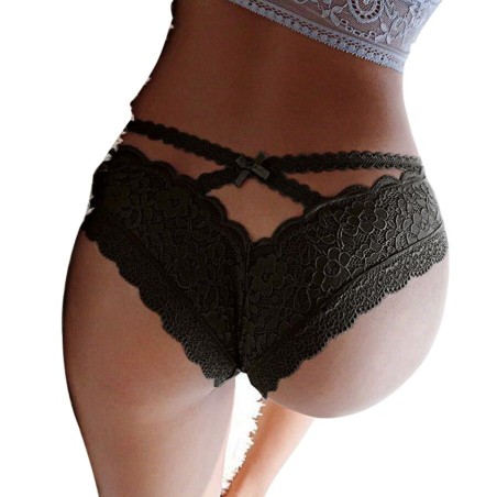 QUEEN LINGERIE - PANTIES DE ENCAJE FLORAL S/M QUEEN LINGERIE