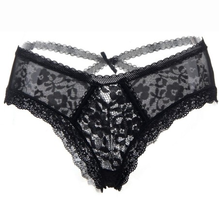 QUEEN LINGERIE - PANTIES DE ENCAJE FLORAL S/M QUEEN LINGERIE