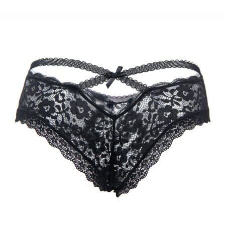 QUEEN LINGERIE - PANTIES DE ENCAJE FLORAL S/M QUEEN LINGERIE
