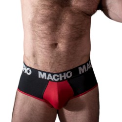 MACHO - MS26N SLIP NEGRO/ROJO L MACHO UNDERWEAR 2