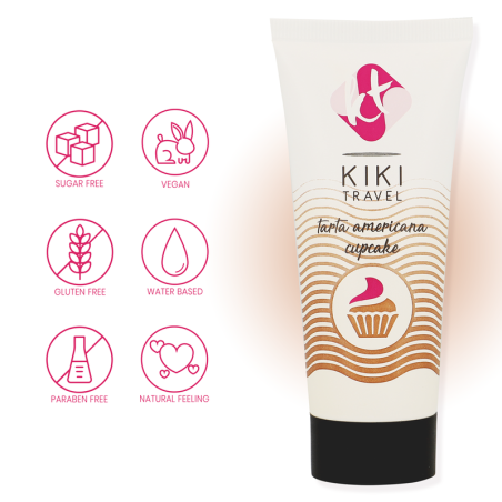 KIKÍ TRAVEL - GEL DESLIZANTE SABOR A TARTA AMERICANA CUPCAKE 50 ML KIKÍ TRAVEL