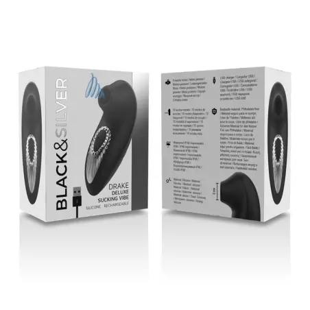 Drake Deluxe Sucking Vibe Silicona Recargable Negro