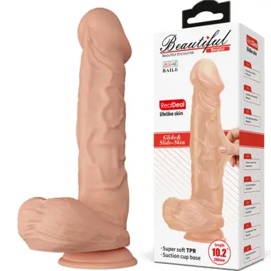 BAILE - BEAUTIFUL ENCOUNTER BERGRISI DILDO REALÍSTICO FLEXIBLE 26 CM NATURAL