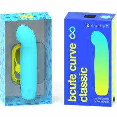 B SWISH - BCUTE CURVE INFINITE CLASSIC VIBRADOR RECARGABLE SILICONA AZUL 2