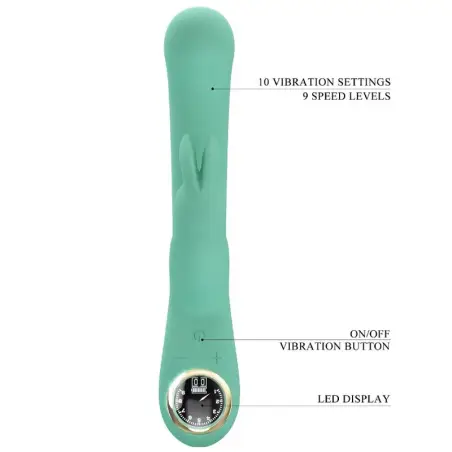 Lamar Vibrador Rabbit & Punto G Verde | Pretty Love