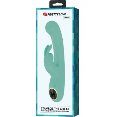 Lamar Vibrador Rabbit & Punto G Verde | Pretty Love