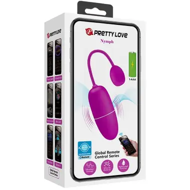 Nymph Huevo Vibrador Controlado por APP Violeta - 12 Modos
