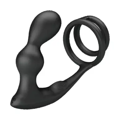 Marshall Anillo para Pene + Plug Anal Vibratorio & Control