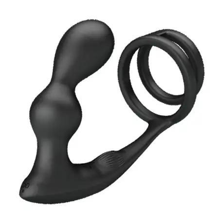 Marshall Anillo para Pene + Plug Anal Vibratorio & Control