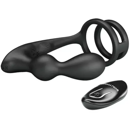 Marshall Anillo para Pene + Plug Anal Vibratorio & Control