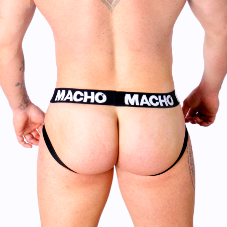 MACHO - MX25NC JOCK CUERO NEGRO M MACHO UNDERWEAR