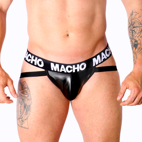 MACHO - MX25NC JOCK CUERO NEGRO xl MACHO UNDERWEAR