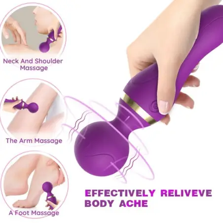 Freeza Masajeador & Vibrador Cabeza Flexible Violeta
