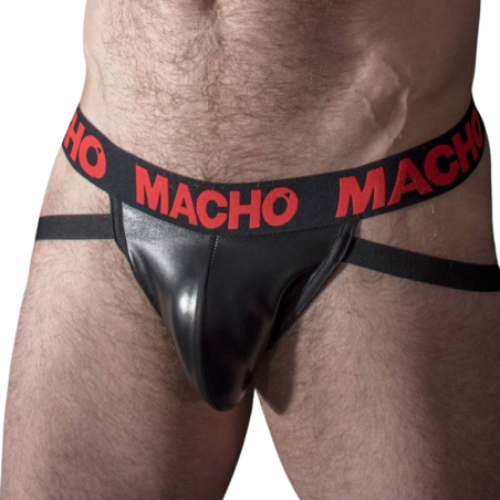 MACHO - MX25RC JOCK CUERO ROJO L MACHO UNDERWEAR