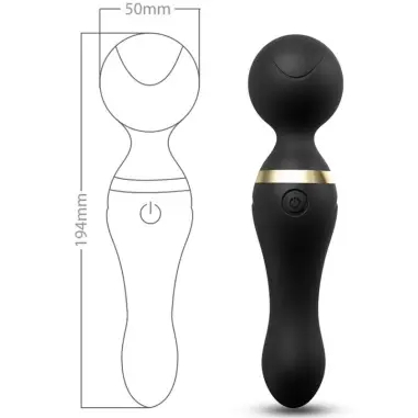 Freeza Masajeador & Vibrador Cabeza Flexible Negro | Armony